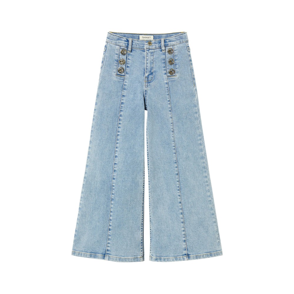 TWIN-SET Jeans wide leg con...