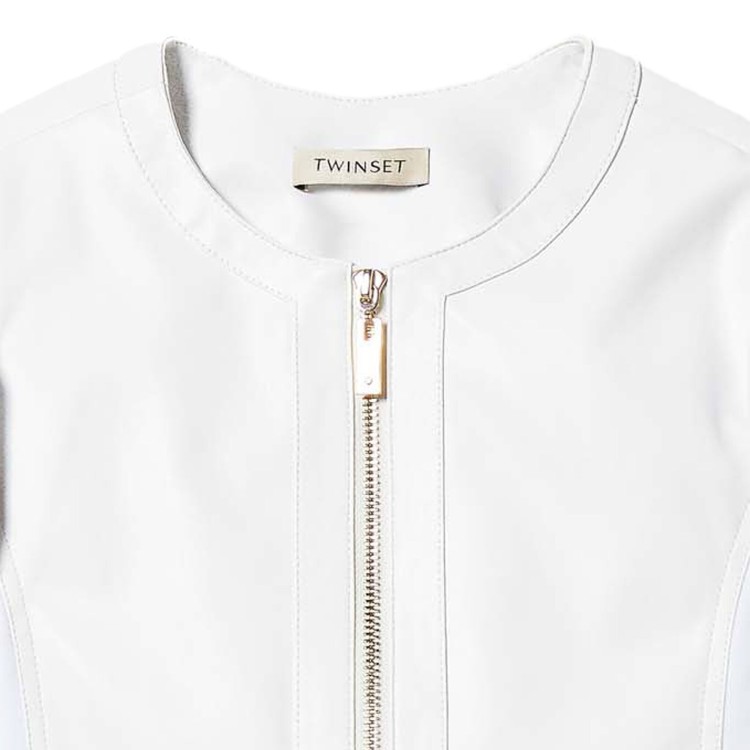TWIN-SET Giacca bianca cerata bambina
