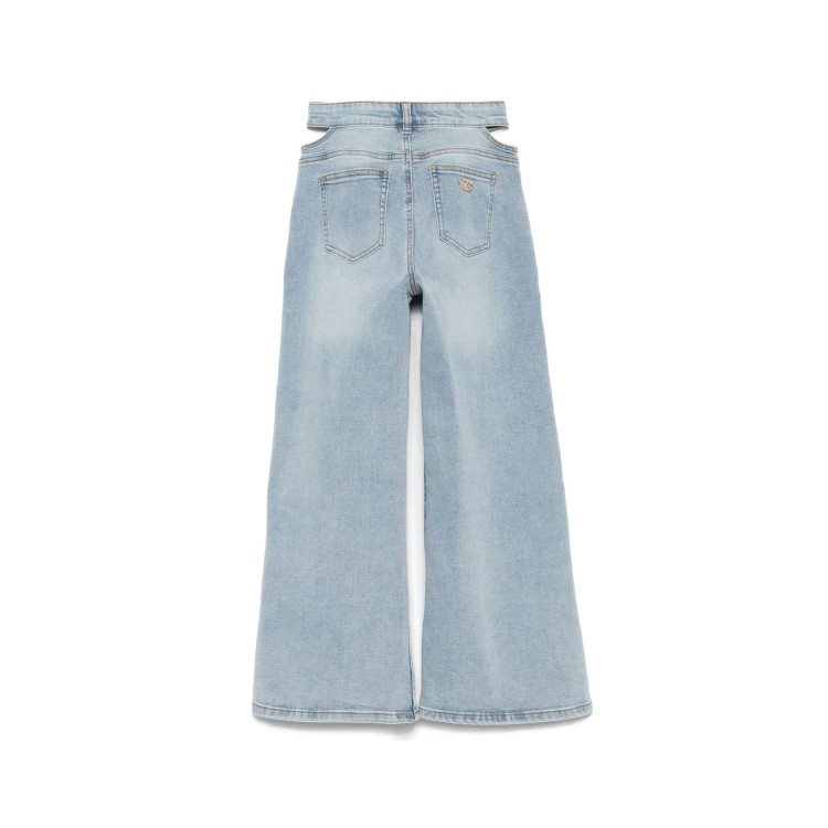 TWIN-SET Jeans wide leg cut-out bambina