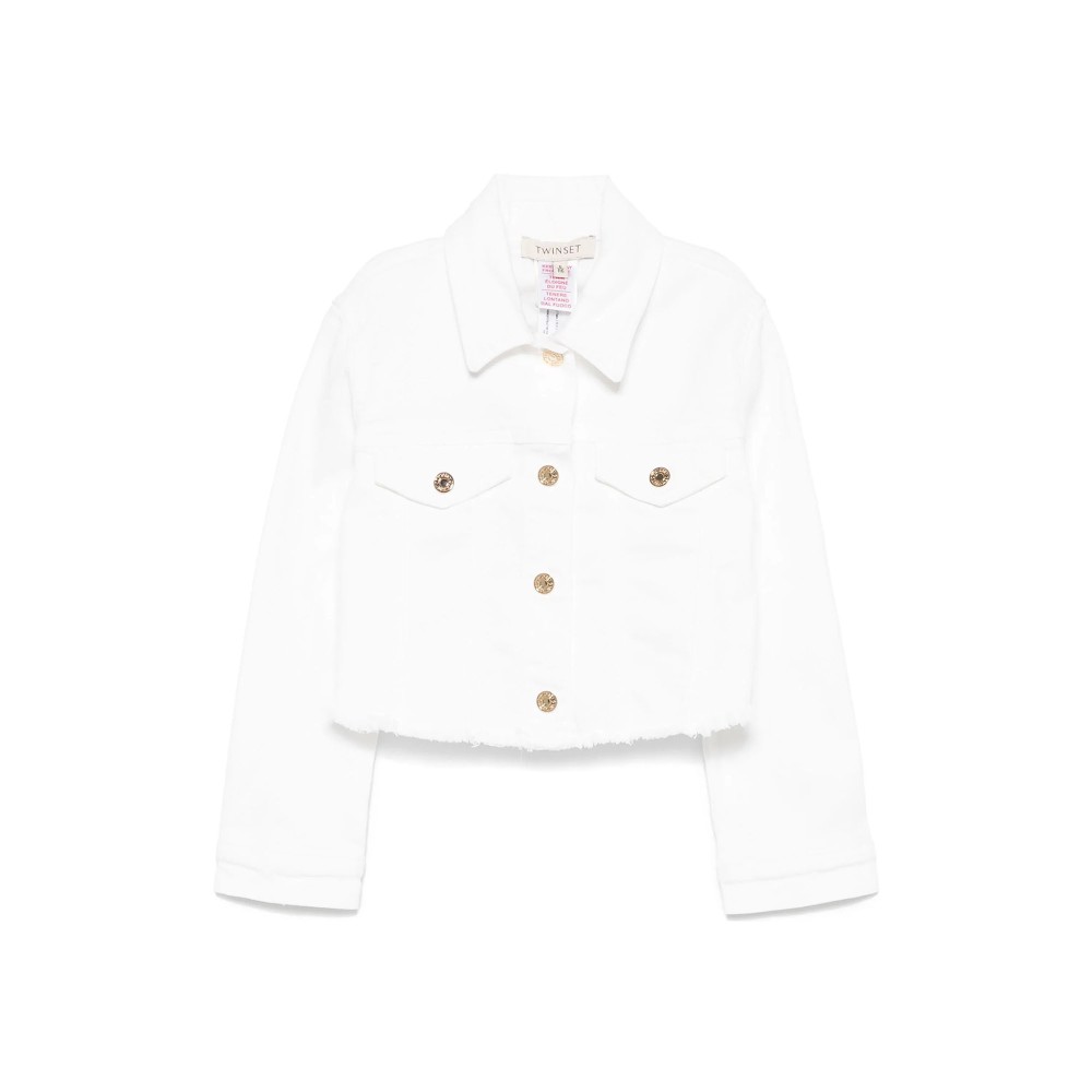 TWIN-SET Giacca bianca in...