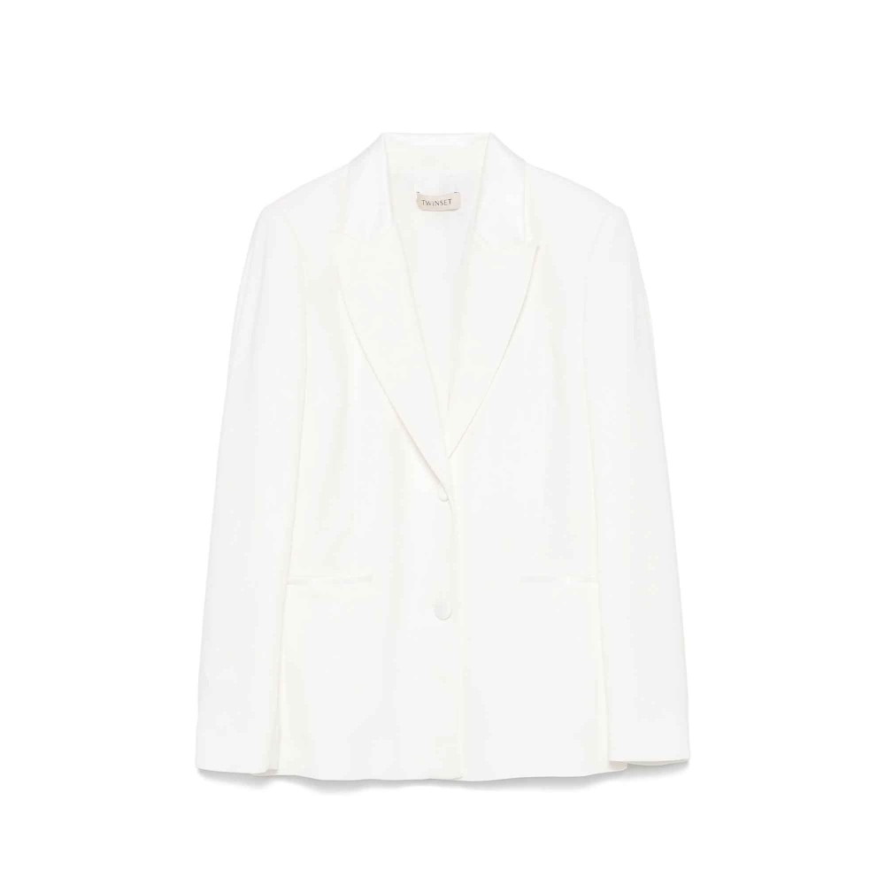 TWIN-SET Blazer bianco con...