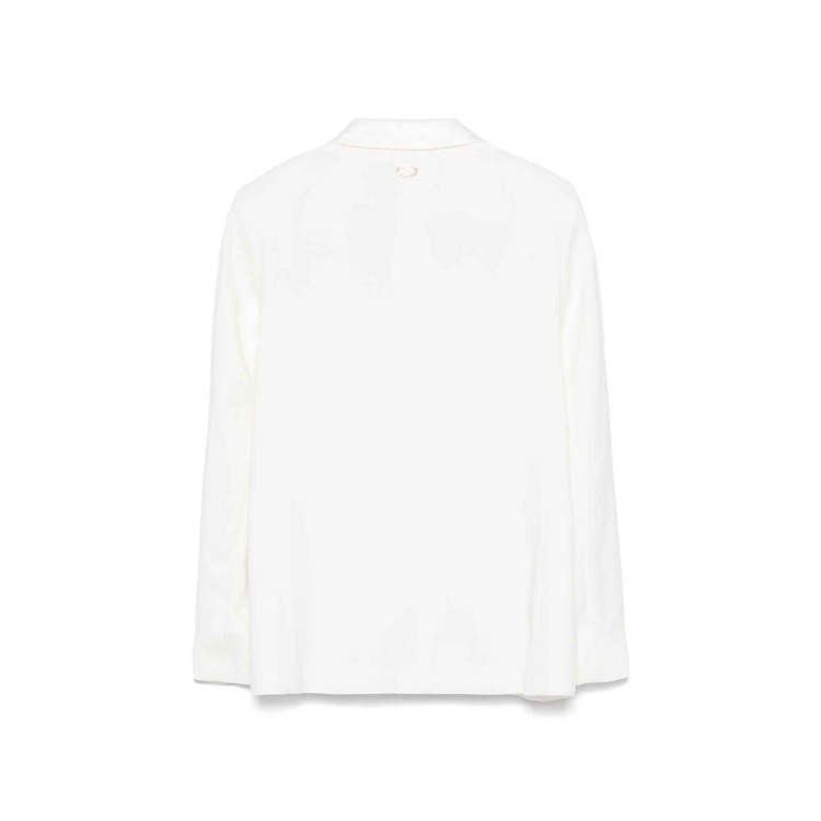 TWIN-SET Blazer bianco con orlo satinato bambina