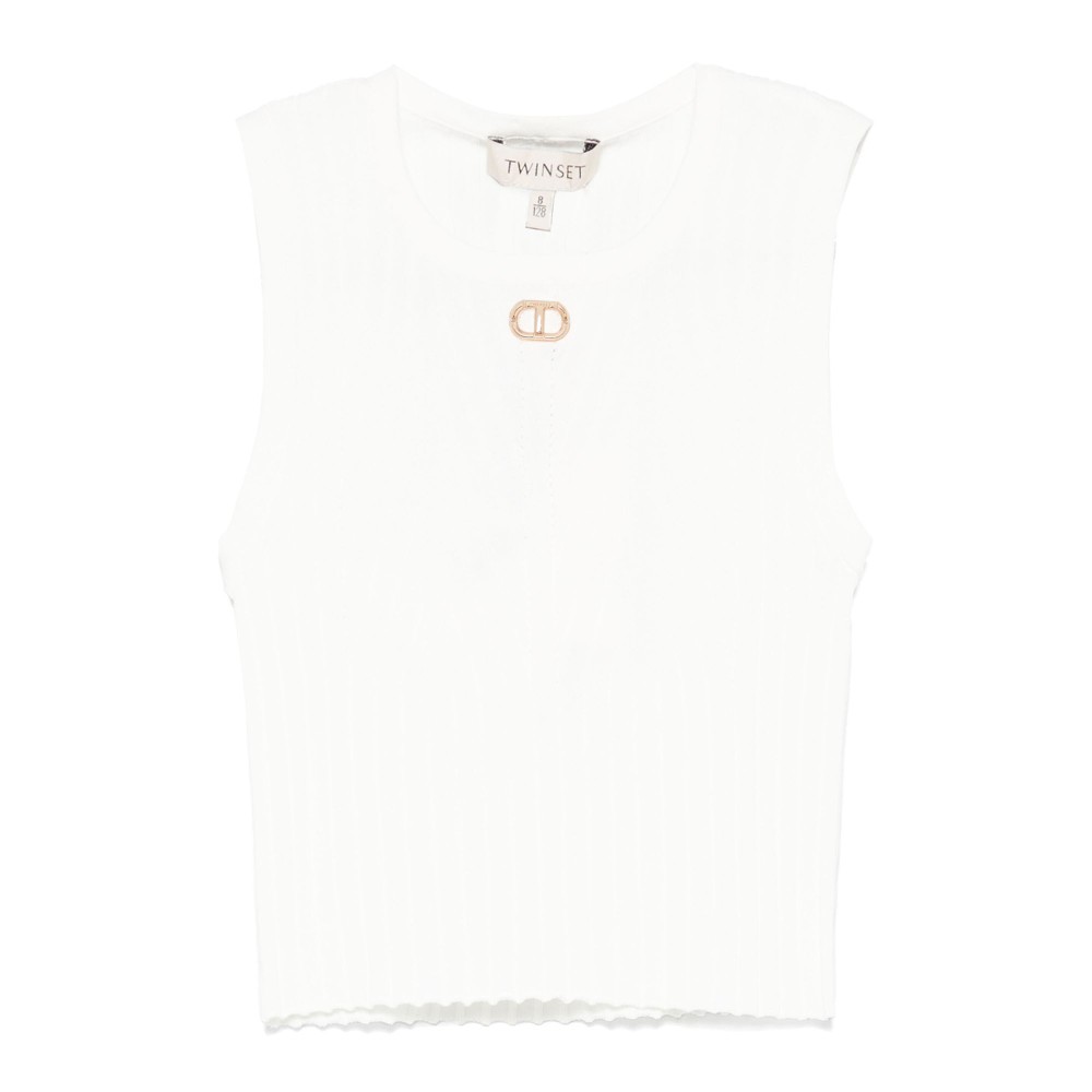 TWIN-SET Top bianco...