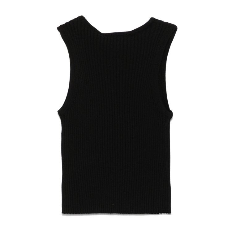 TWIN-SET Top nero smanicato dettaglio cut-out bambina