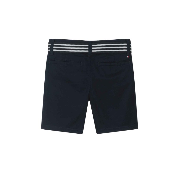 TOMMY HILFIGER Shorts blu navy con cintura bambino