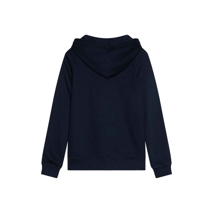 TOMMY HILFIGER Felpa blu navy full-zip con cappuccio bambino