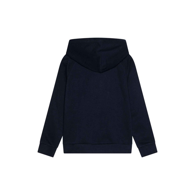 TOMMY HILFIGER Felpa blu navy logata con cappuccio bambino