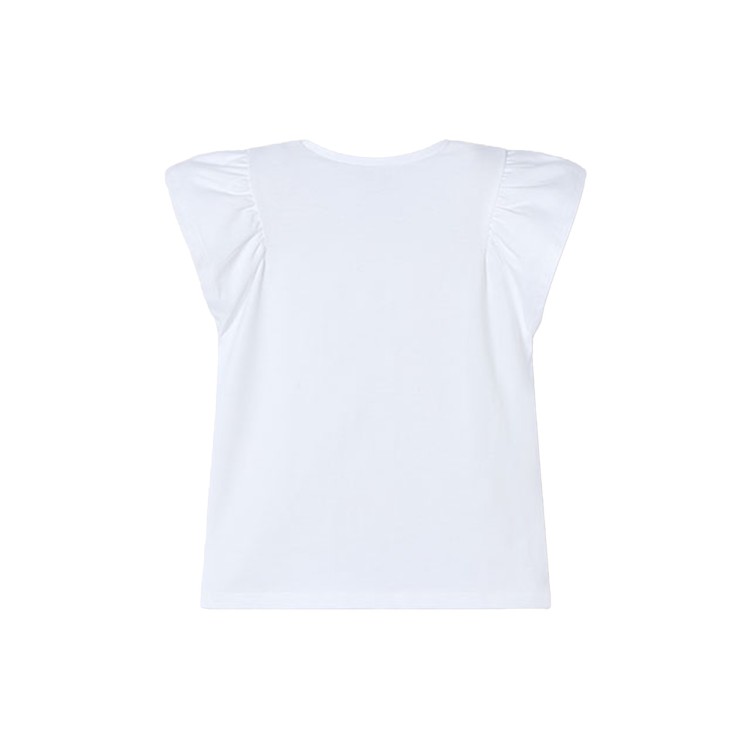 MAYORAL T-shirt bianca con stampa frontale bambina