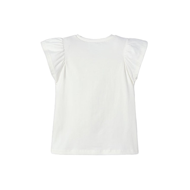 MAYORAL T-shirt bianca con stampa frontale bambina