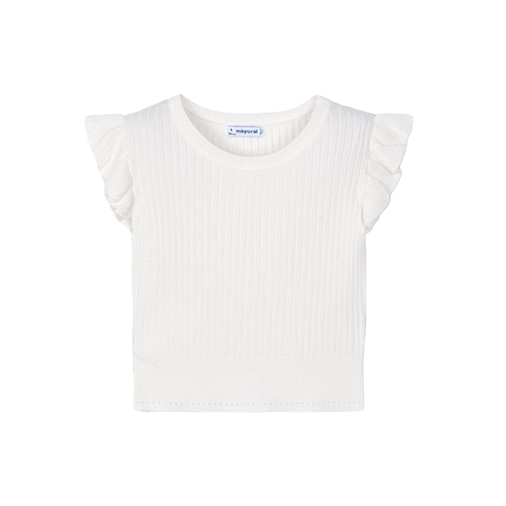 MAYORAL Top bianco a...