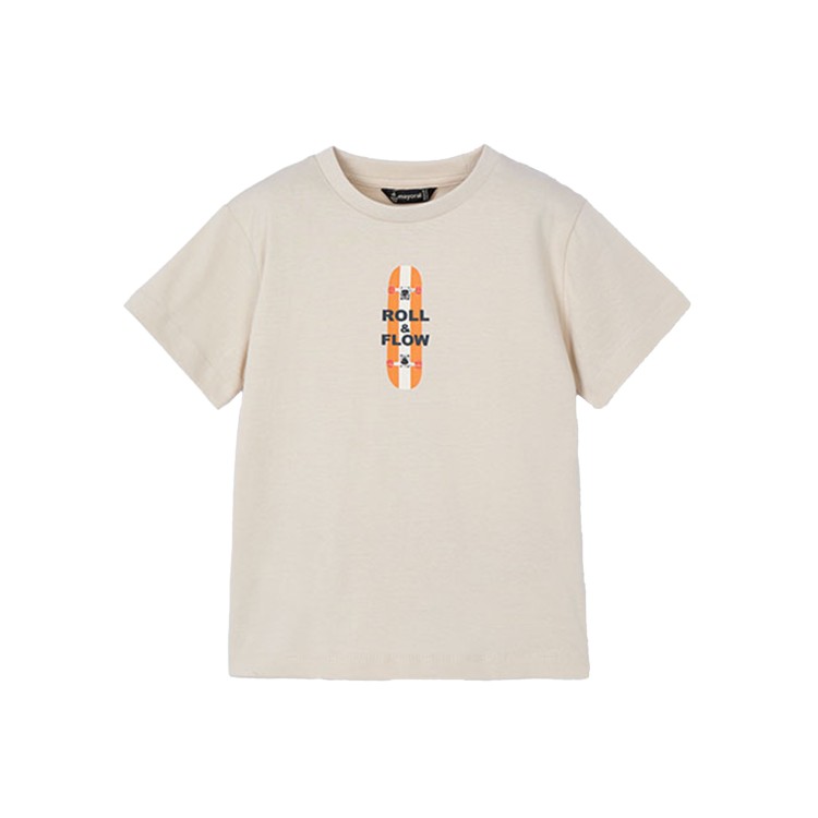 MAYORAL T-shirt beige con stampa bambino