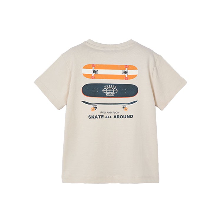MAYORAL T-shirt beige con stampa bambino