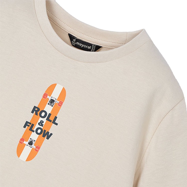 MAYORAL T-shirt beige con stampa bambino