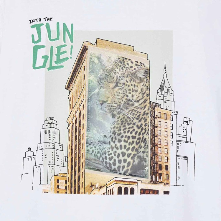 MAYORAL T-shirt bianca con applicazione lenticolare bambino