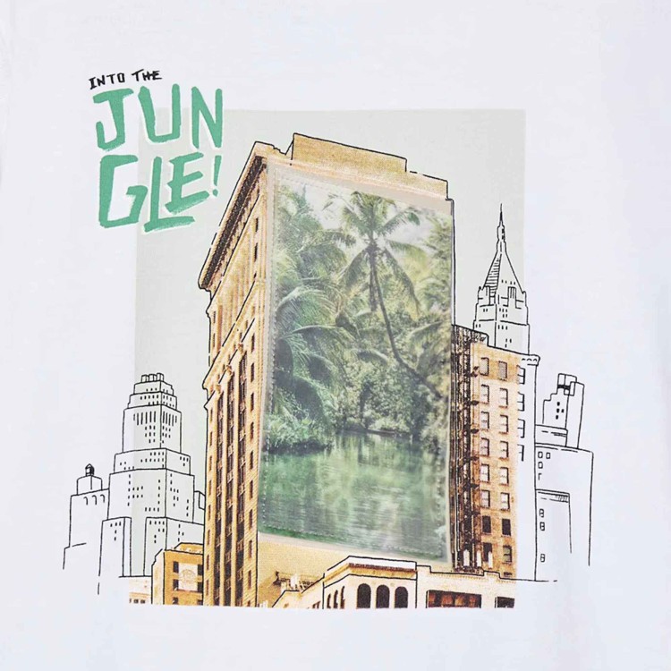 MAYORAL T-shirt bianca con applicazione lenticolare bambino