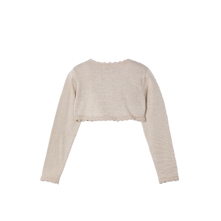 MAYORAL Cardigan beige con balze bambina