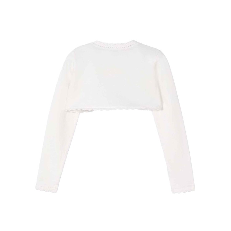 MAYORAL Cardigan bianco con balze bambina