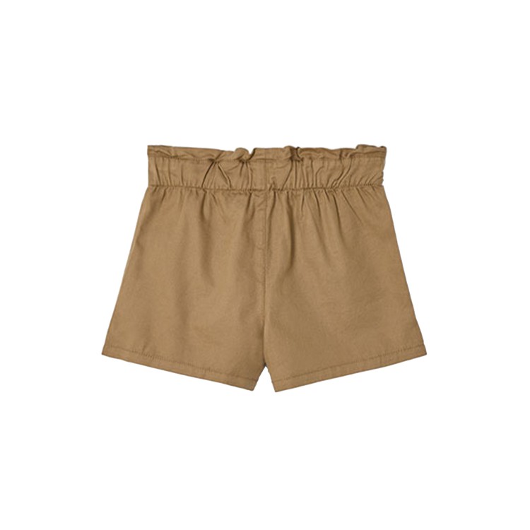 MAYORAL Shorts caramello con vita elasticizzata e cintura bambina