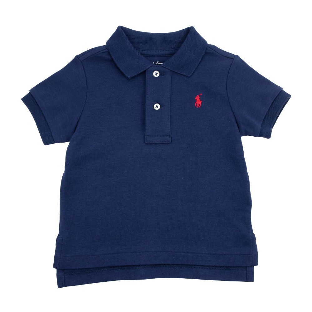 RALPH LAUREN Polo blu neonato