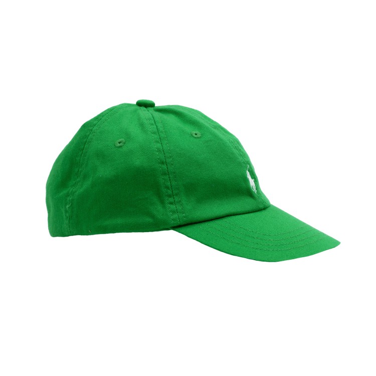 RALPH LAUREN Cappello con visiera verde neonato