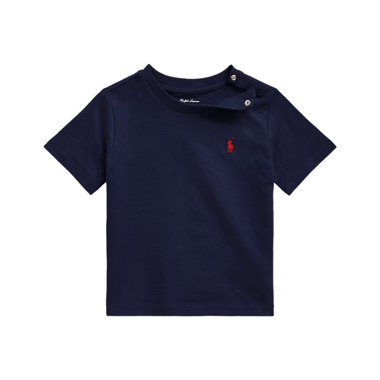 RALPH LAUREN T-shirt blu navy neonati