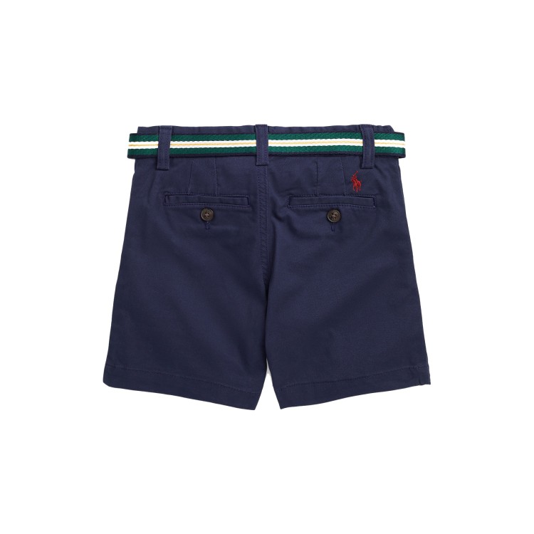 RALPH LAUREN Shorts blu navy in cotone bambino