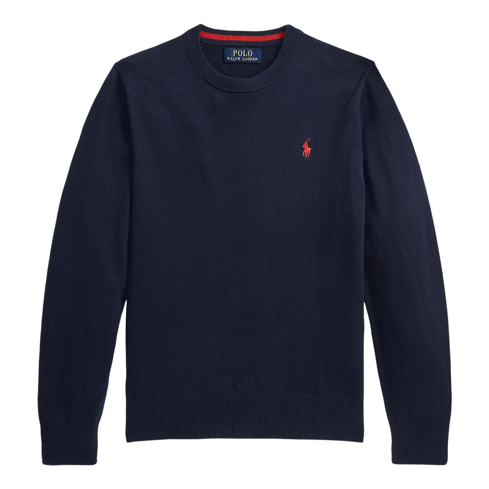 RALPH LAUREN Maglia blu a...