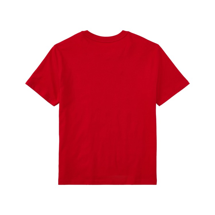 RALPH LAUREN T-shirt rossa dettaglio blu bambini