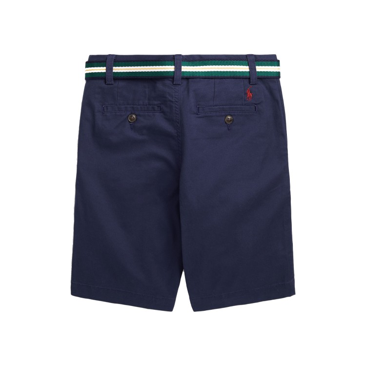 RALPH LAUREN Shorts blu navy in cotone bambino