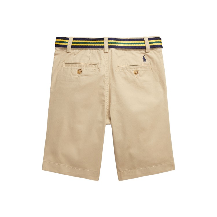 RALPH LAUREN Shorts khaki in cotone bambino