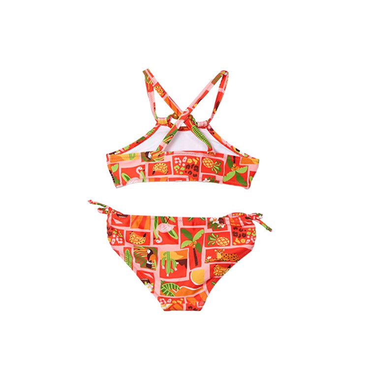 MAYORAL Costume due pezzi arancione con perline bambina