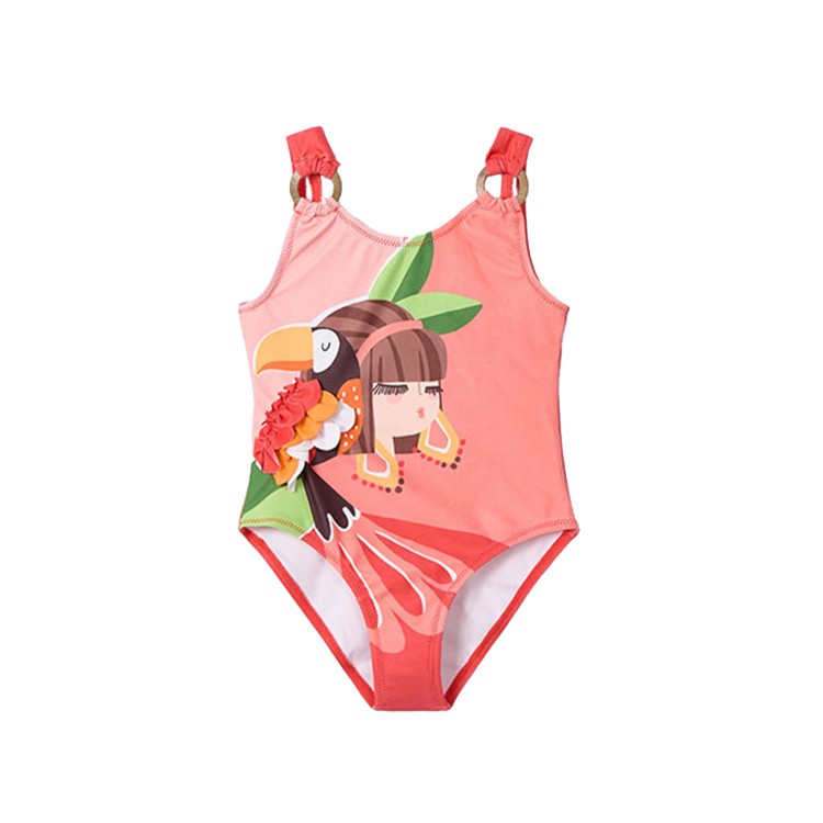 MAYORAL Costume intero pesca stampato bambina