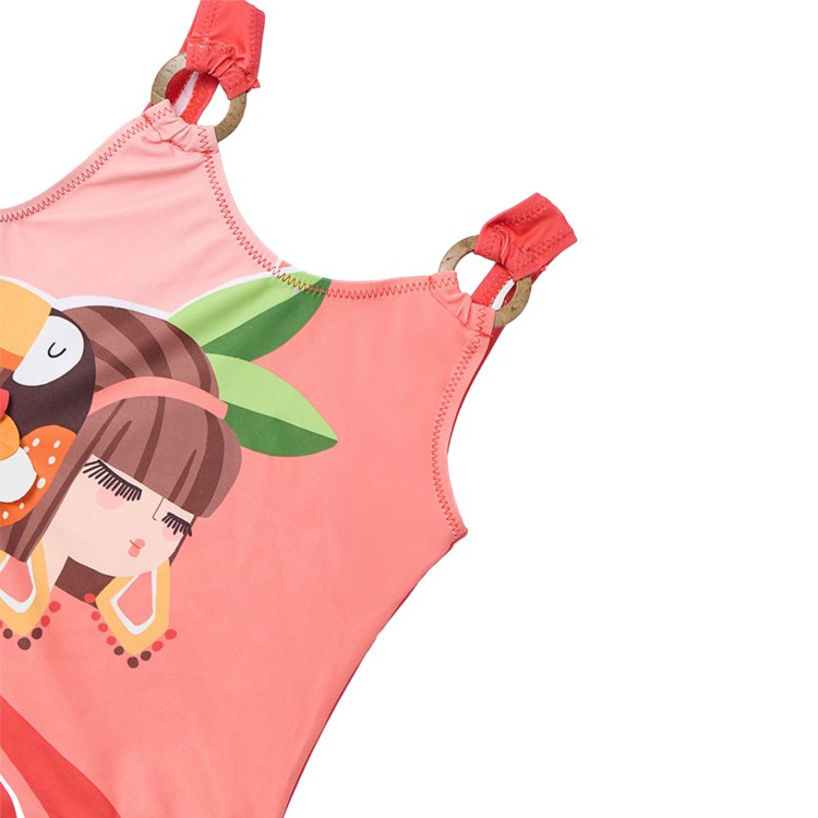 MAYORAL Costume intero pesca stampato bambina