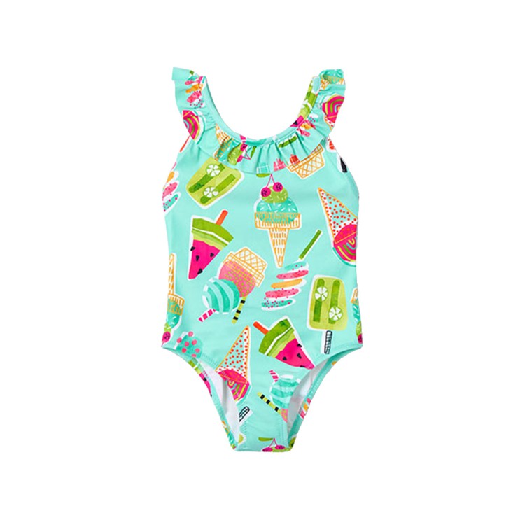 MAYORAL Costume intero turchese stampato bambina