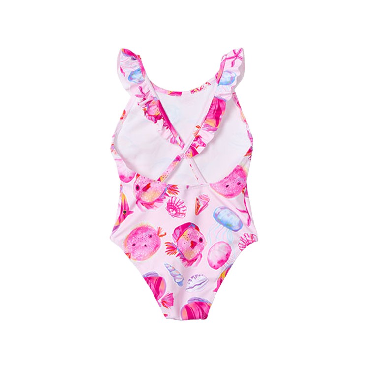 MAYORAL Costume intero rosa stampato bambina