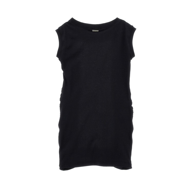 MONNALISA Abito nero drappeggiato bambina