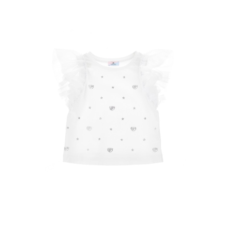 CHIARA FERRAGNI T-shirt bianca bambina