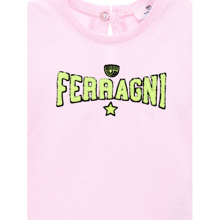 CHIARA FERRAGNI T-shirt rosa neonata
