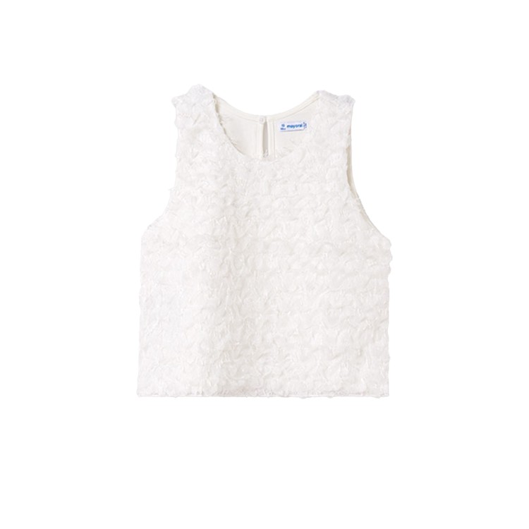 MAYORAL Top bianco elegante bambina