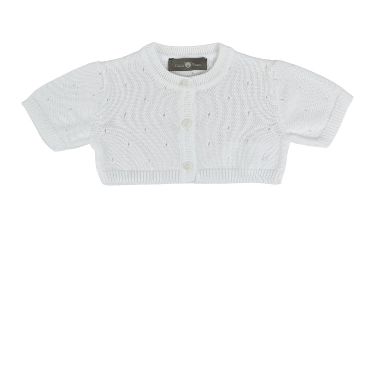 LITTLE BEAR Giacca in cotone bianca neonata