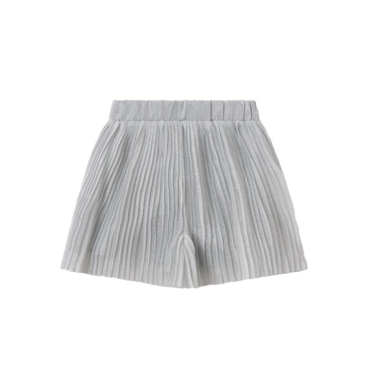 MAYORAL Shorts argento plissettati bambina
