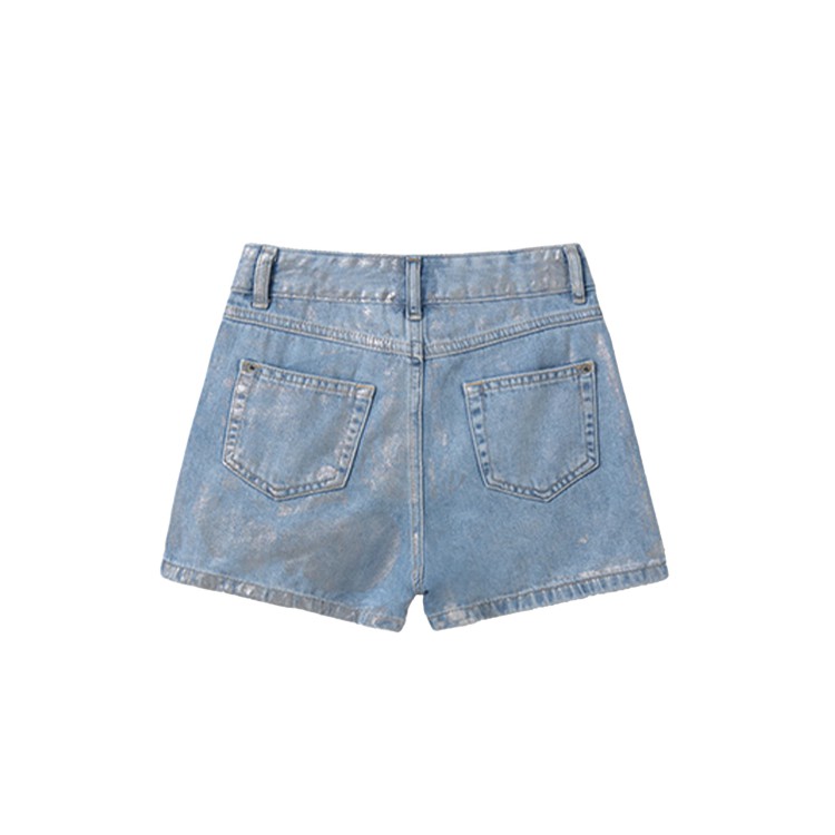 MAYORAL Short in jeans effetto metallizzato bambina