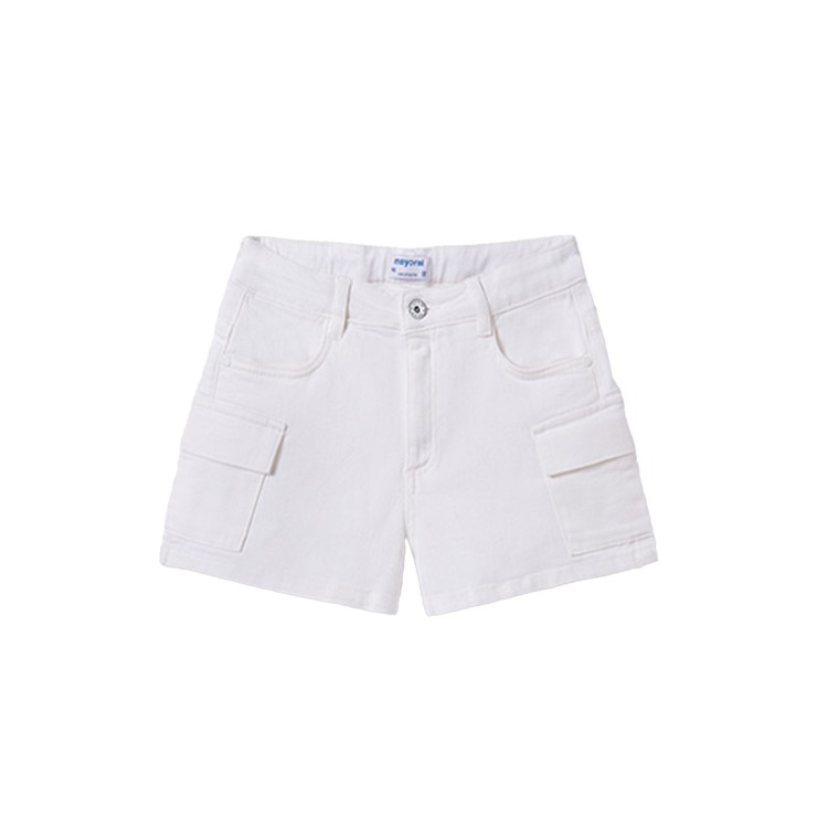 MAYORAL Shorts bianchi cargo bambina