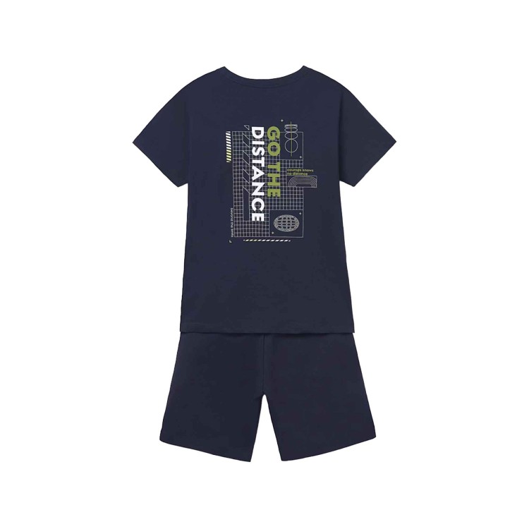 MAYORAL Completo blu t-shirt e shorts bambino