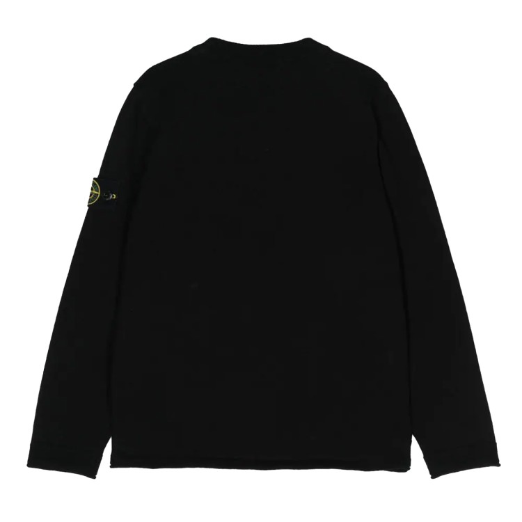 STONE ISLAND Maglia girocollo cotone organico nero bambino
