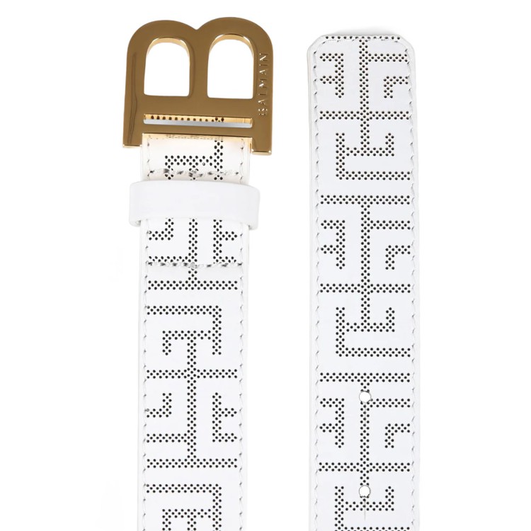 BALMAIN Cintura bianca in pelle bambina