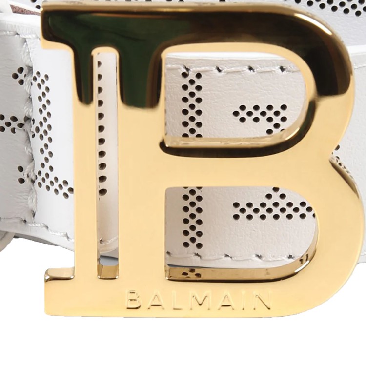 BALMAIN Cintura bianca in pelle bambina