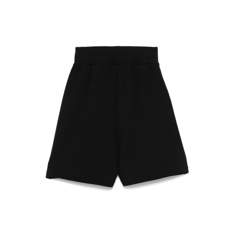 BALMAIN Shorts neri con applicazione logo frontale bambino