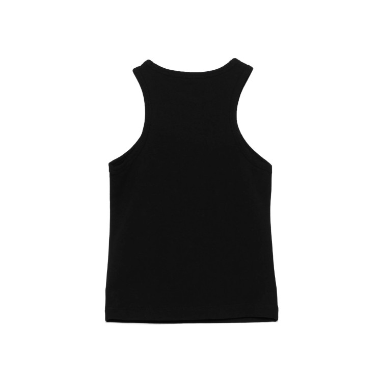 BALMAIN Canotta nera con logo gommato bambina