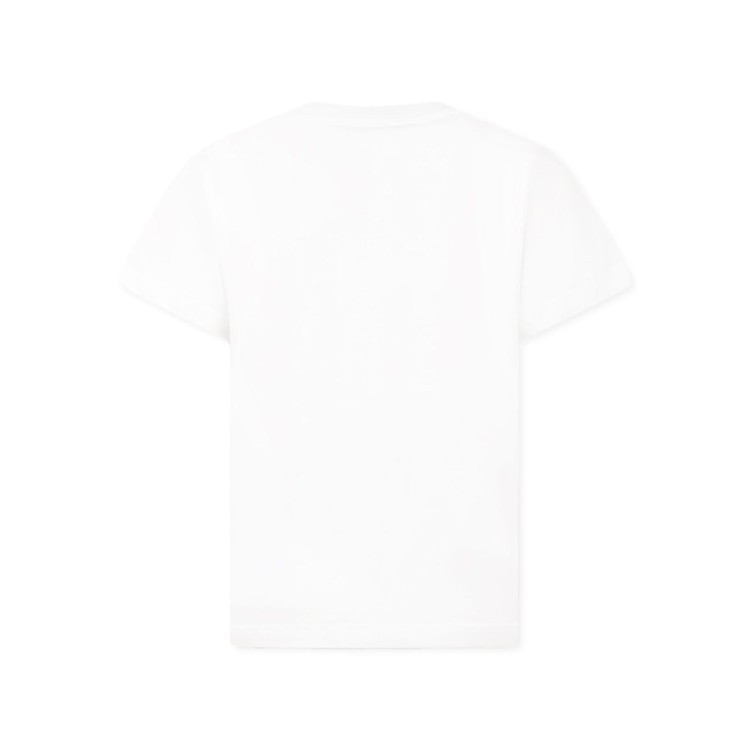 BALMAIN T-shirt bianca con decorazione strass bambina